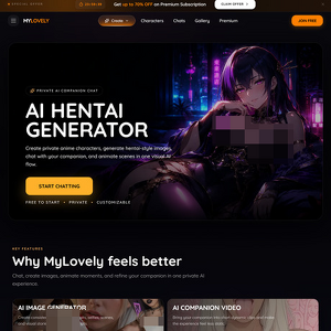 MyLovely AI, Ιστοσελίδες δημιουργίας AI Hentai