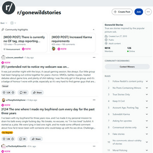 Reddit GoneWild Stories, Reddits NSFW