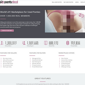 PantyDeal, Cumparati Chiloți Folosiți