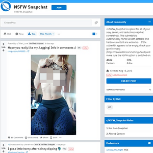 NSFW Snapchat, Reddits NSFW
